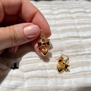 Juicy couture dangly gold earrings